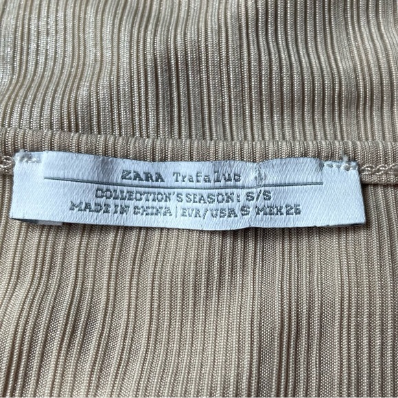 Zara Trafaluc Collection Spaghetti Strap Dress Size Small Beige - Picture 6 of 8